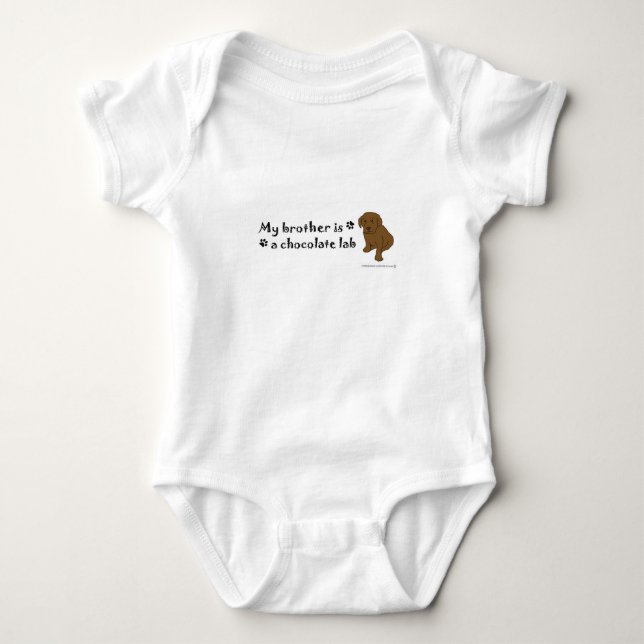 chocolate lab baby bodysuit (Front)