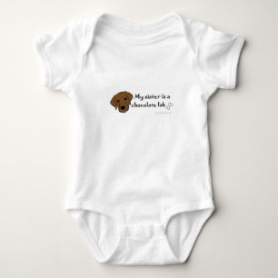 chocolate lab baby bodysuit