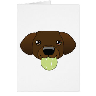 Chocolate Lab Card