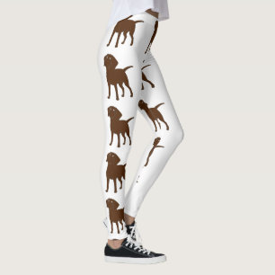 chocolate lab cartoon full 3 leggings