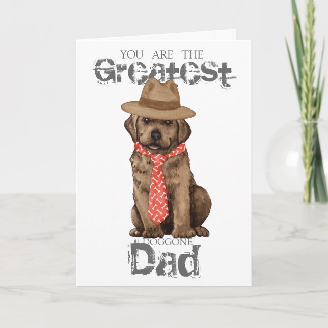 Chocolate Lab Dad Card (Front)