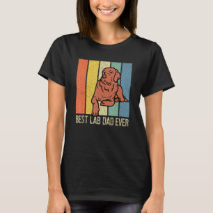 Chocolate Lab Dad Labrador Retriever Retro Matchin T-Shirt