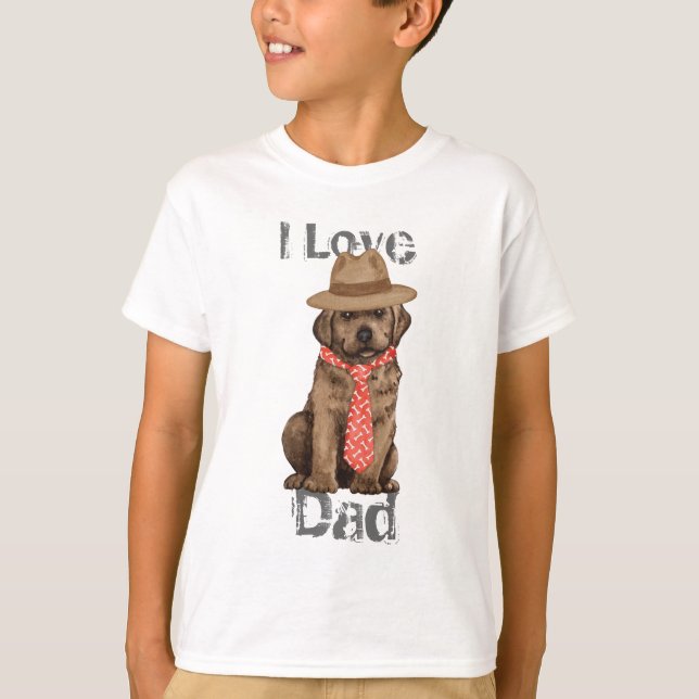 Chocolate Lab Dad T-Shirt (Front)