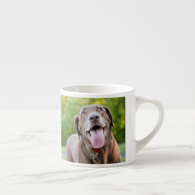 Chocolate Lab Dog Espresso Cup (Right)