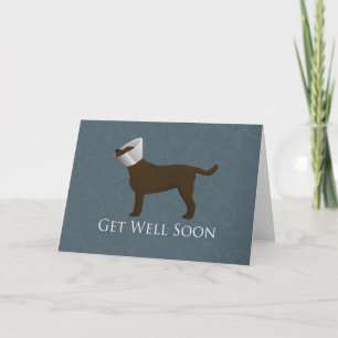 Chocolate Lab Get Well Soon Design Card