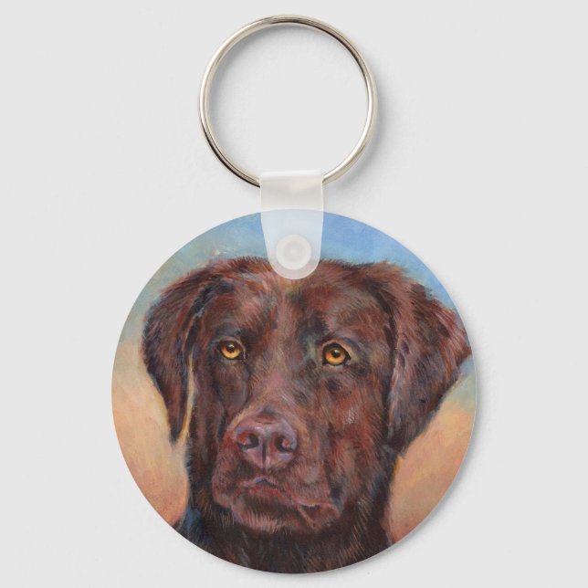 Chocolate Lab Keychain (Front)