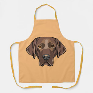 Chocolate Lab Labrador Retriever Dog Design Apron