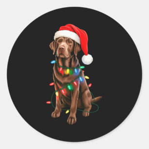 Chocolate Lab Labrador Retriever Men Women Kids Ch Classic Round Sticker