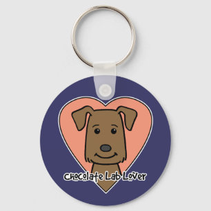 Chocolate Lab Lover Keychain