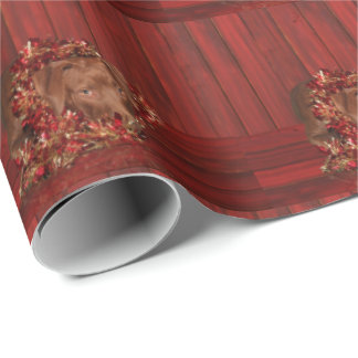 Chocolate lab mix Christmas Wrapping Paper