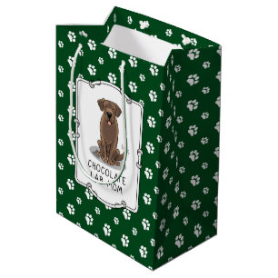 Chocolate Lab Mom (Labrador Retriever Mom) Cute Medium Gift Bag