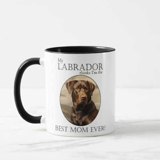 Chocolate Lab Mom Mug (Left)