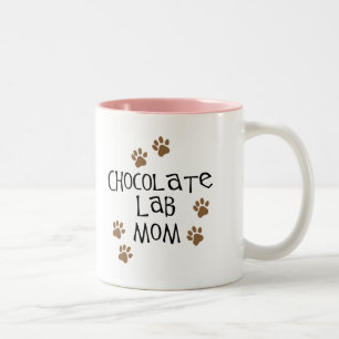 Chocolate Lab Mom Two-Tone Coffee Mug