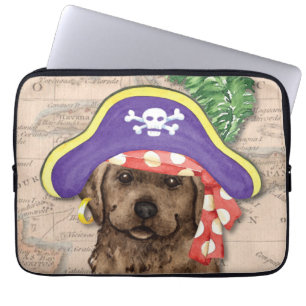 Chocolate Lab Pirate Laptop Sleeve