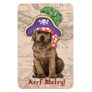 Chocolate Lab Pirate Magnet