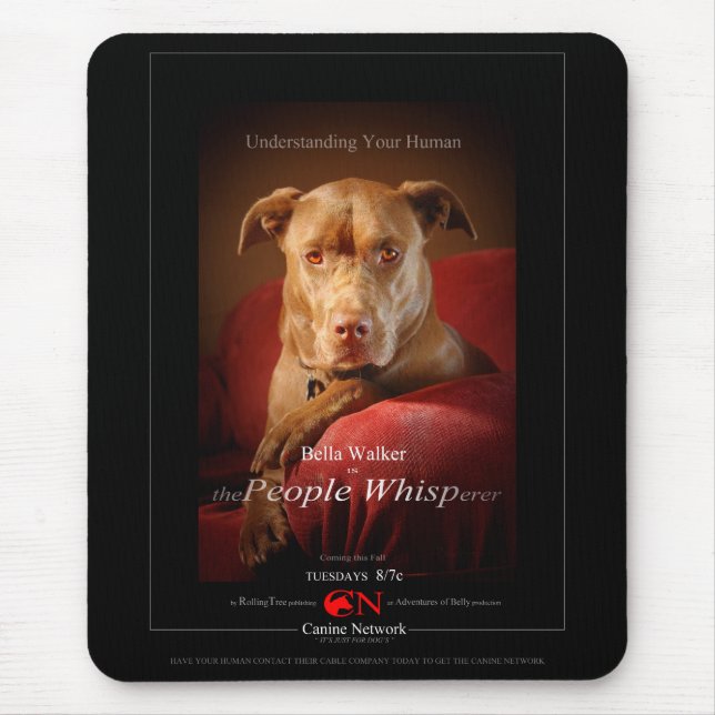 Chocolate Lab Pit Mix Dog Movie Poster Mouse Pad (Front)