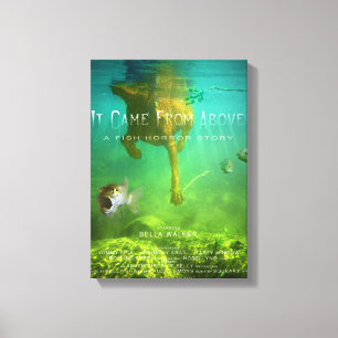 Chocolate Lab Pit Mix Dog Swimming Movie Poster Canvas Print