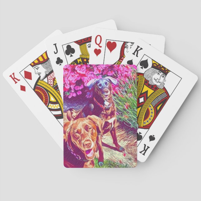 chocolate lab playing cards (Back)