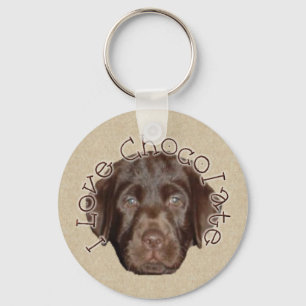 Chocolate Lab Pup Keychain