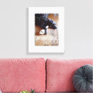 Chocolate Lab With Bone Photograph Canvas Print