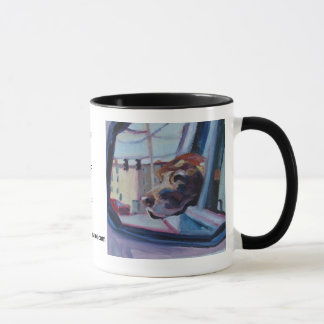 Chocolate Lab WOOF! Mug • Pet Portraits by Elizabe
