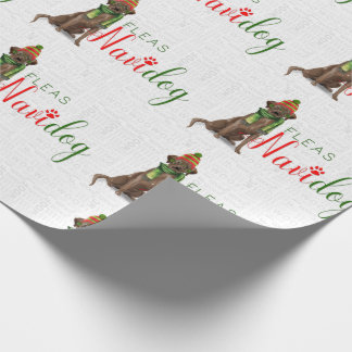 Chocolate Lab Wraps Up Christmas Dog Lover Wrapping Paper