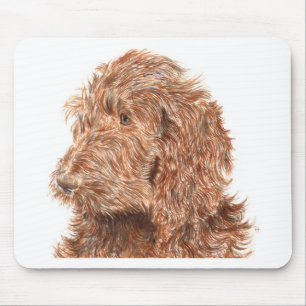 Chocolate Labradoodle Mouse Pad