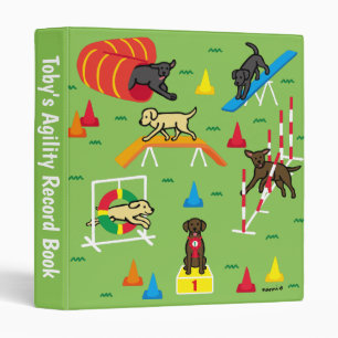 Chocolate Labrador Agility Record Book Binder