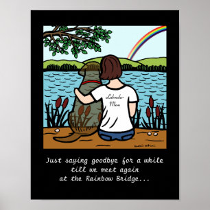 Chocolate Labrador Angel and Mom 3 Poster