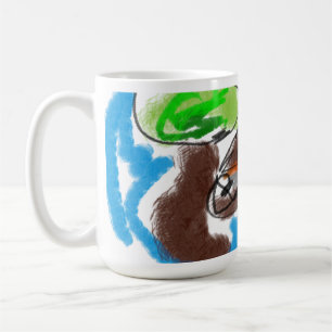 chocolate labrador art coffee mug