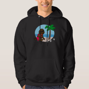 Chocolate Labrador Bikini Girl Hoodie