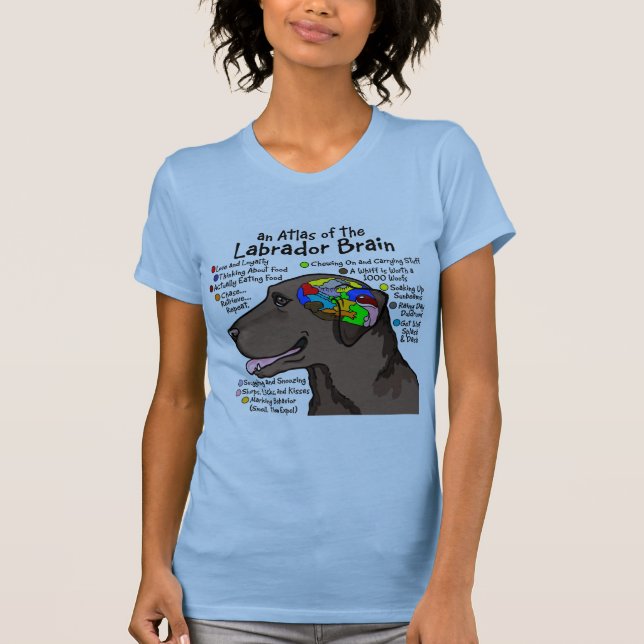 Chocolate Labrador Brain Atlas T-Shirt (Front)