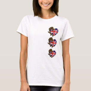 Chocolate Labrador British Heart T-Shirt