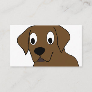chocolate labrador cartoon business card