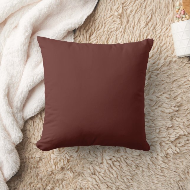 Chocolate Labrador Dog Fur Brown Solid Colour Throw Pillow (Blanket)