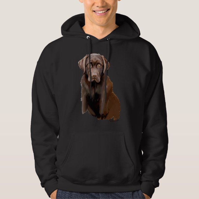 Chocolate Labrador    Hoodie (Front)