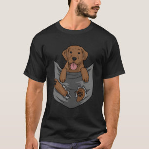 Chocolate Labrador Lab Hang Out In My Pocket Puppy T-Shirt