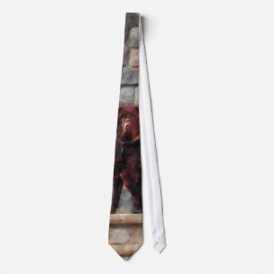 Chocolate Labrador on Porch Tie