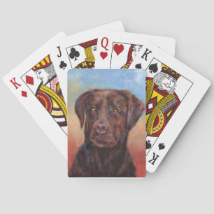 Chocolate Labrador Playing Cards