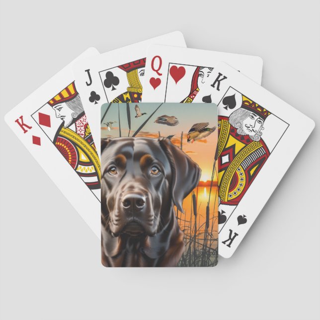 Chocolate Labrador Playing Cards, Labrador  Playing Cards (Back)