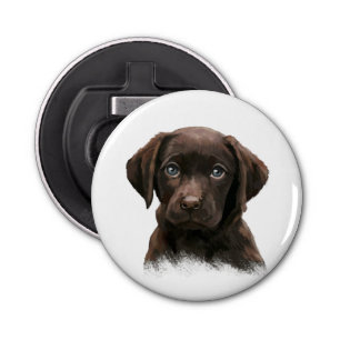 Chocolate Labrador Puppy Bottle Opener