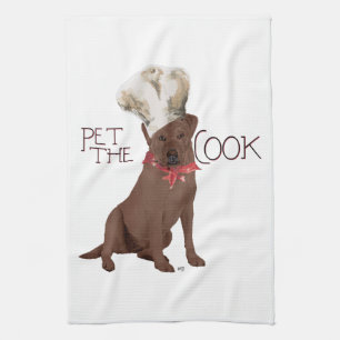 Chocolate Labrador Retriever Chef Kitchen Towel