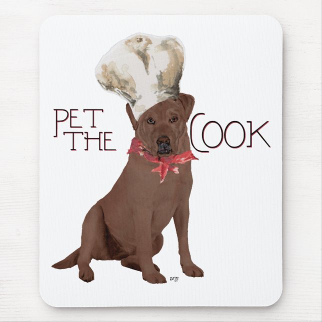 Chocolate Labrador Retriever Chef Mouse Pad (Front)