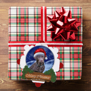 Chocolate Labrador Retriever Christmas Gifts Ornament Card