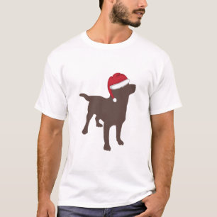 Chocolate Labrador Retriever Christmas Santa T-Shirt