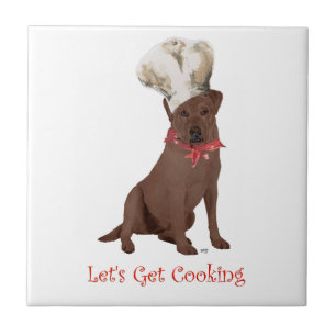 Chocolate Labrador Retriever Cooking Tile