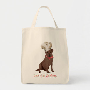 Chocolate Labrador Retriever Cooking Tote Bag