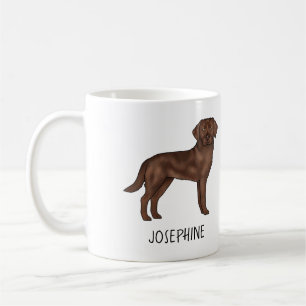 Chocolate Labrador Retriever Cute Lab Custom Name Coffee Mug