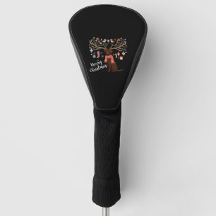 Chocolate Labrador Retriever Dog Christmas Golf Head Cover