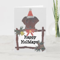 Chocolate Labrador Retriever, Holidays, Christmas